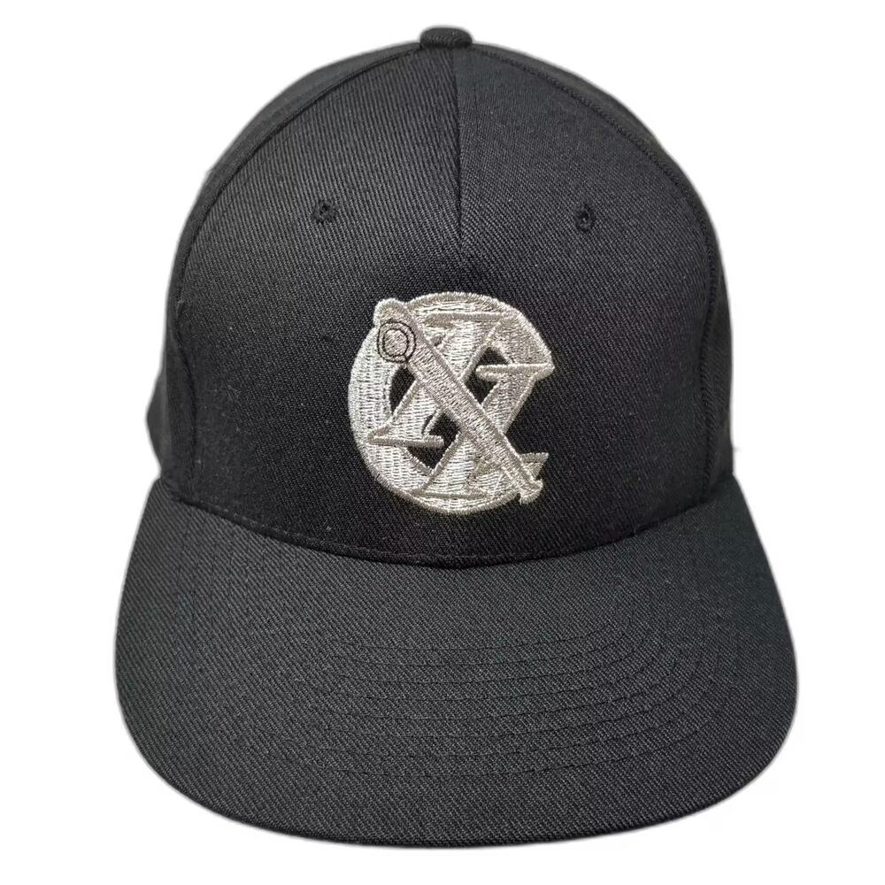 King's Cap Snapback Hat Black Green OS Embroidered 132 STIXX 6 Panel Adjustable